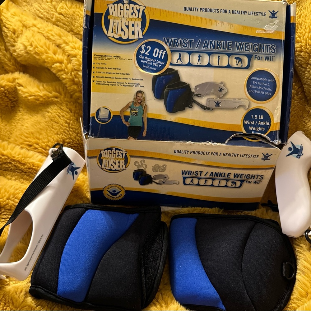 Biggest Loser Wrist Ankle Weights for Nintendo Wii 1.5 lbs each with box